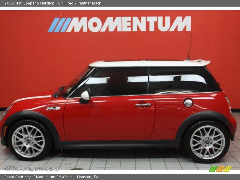 Chili Red / Panther Black 2002 Mini Cooper S Hardtop