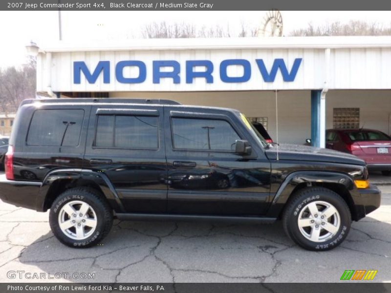 Black Clearcoat / Medium Slate Gray 2007 Jeep Commander Sport 4x4