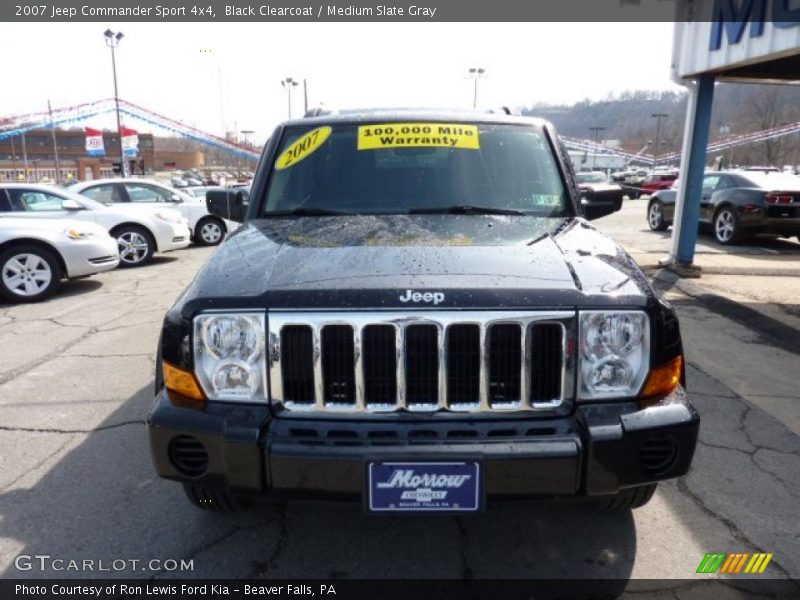 Black Clearcoat / Medium Slate Gray 2007 Jeep Commander Sport 4x4