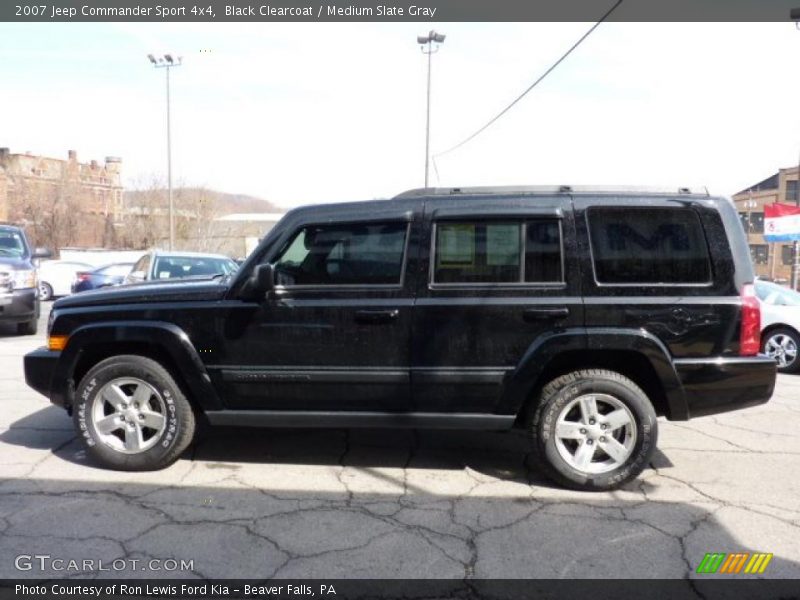 Black Clearcoat / Medium Slate Gray 2007 Jeep Commander Sport 4x4