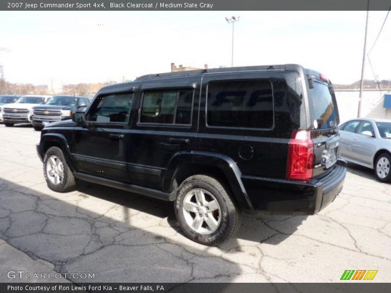 Black Clearcoat / Medium Slate Gray 2007 Jeep Commander Sport 4x4
