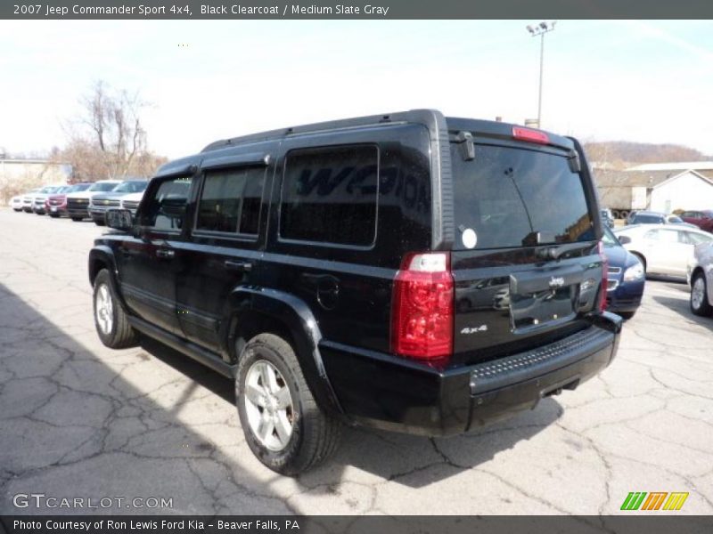 Black Clearcoat / Medium Slate Gray 2007 Jeep Commander Sport 4x4