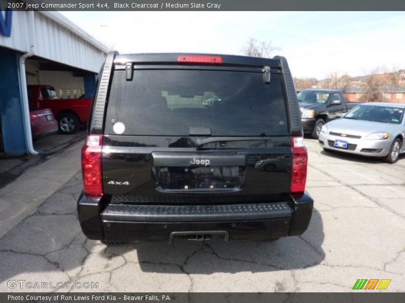 Black Clearcoat / Medium Slate Gray 2007 Jeep Commander Sport 4x4