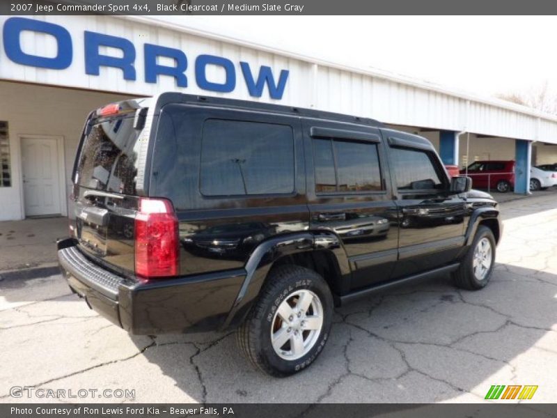 Black Clearcoat / Medium Slate Gray 2007 Jeep Commander Sport 4x4