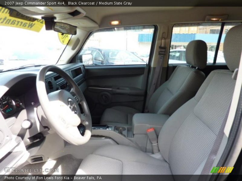 Black Clearcoat / Medium Slate Gray 2007 Jeep Commander Sport 4x4