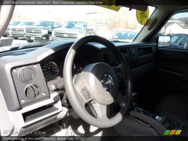 Black Clearcoat / Medium Slate Gray 2007 Jeep Commander Sport 4x4