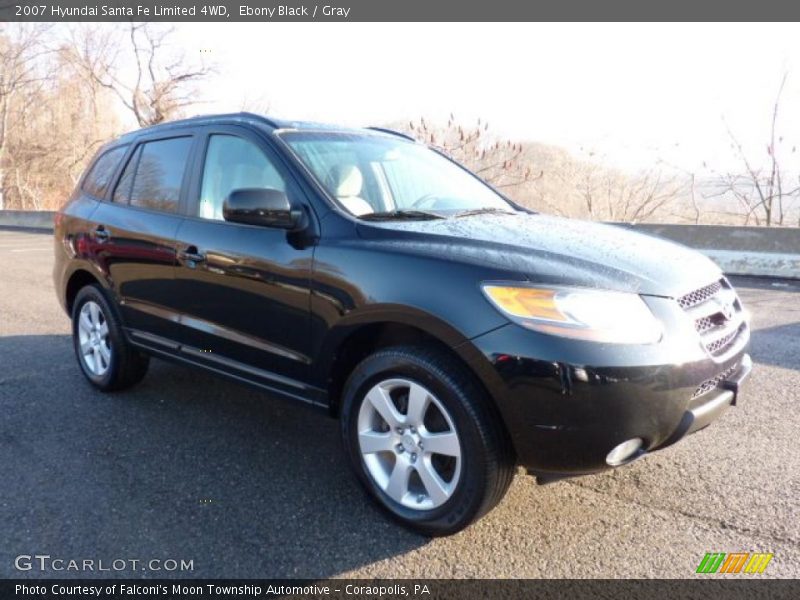 Ebony Black / Gray 2007 Hyundai Santa Fe Limited 4WD