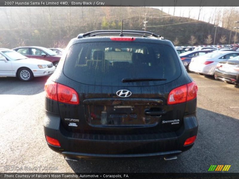 Ebony Black / Gray 2007 Hyundai Santa Fe Limited 4WD