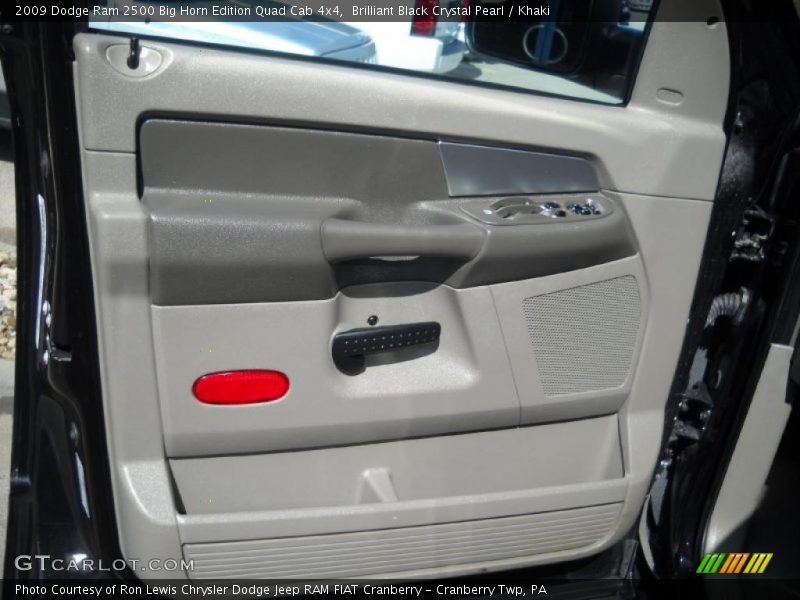 Brilliant Black Crystal Pearl / Khaki 2009 Dodge Ram 2500 Big Horn Edition Quad Cab 4x4