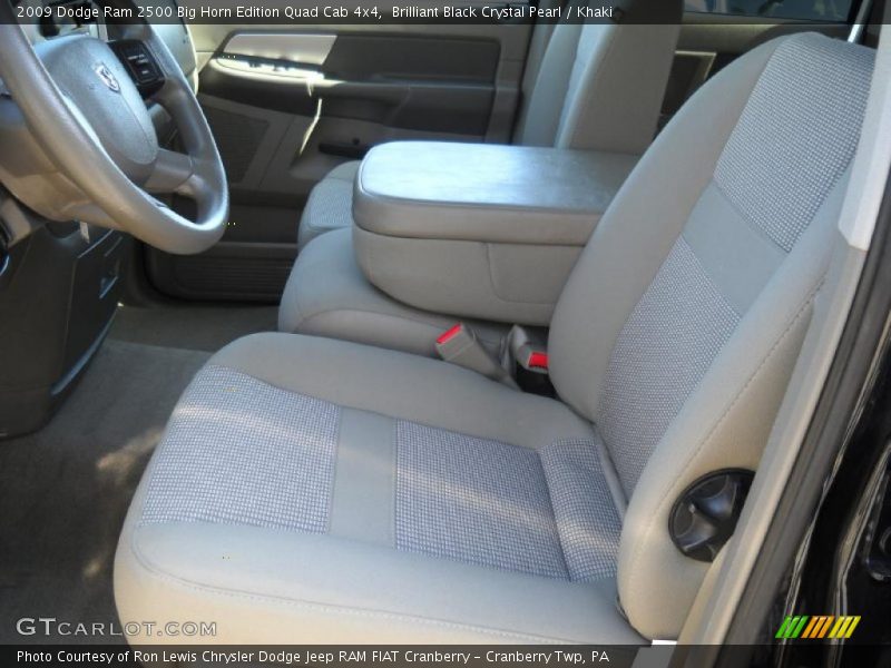 Brilliant Black Crystal Pearl / Khaki 2009 Dodge Ram 2500 Big Horn Edition Quad Cab 4x4