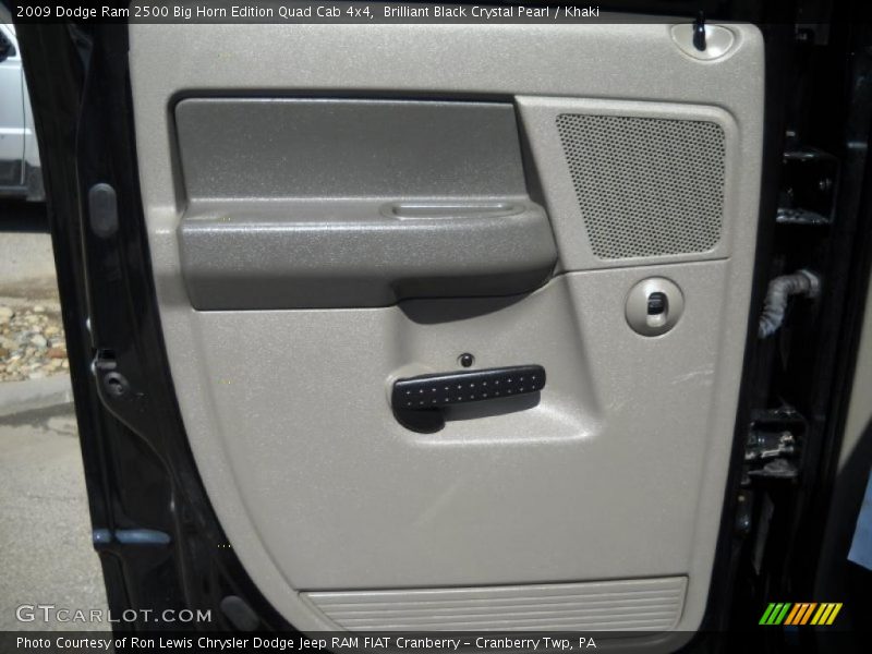 Brilliant Black Crystal Pearl / Khaki 2009 Dodge Ram 2500 Big Horn Edition Quad Cab 4x4