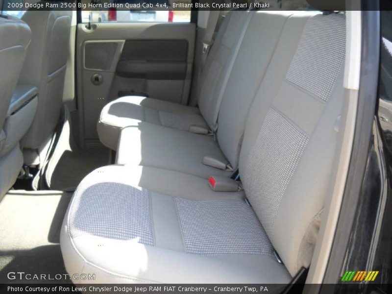 Brilliant Black Crystal Pearl / Khaki 2009 Dodge Ram 2500 Big Horn Edition Quad Cab 4x4
