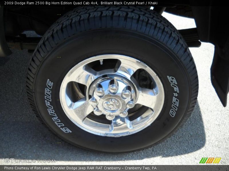 Brilliant Black Crystal Pearl / Khaki 2009 Dodge Ram 2500 Big Horn Edition Quad Cab 4x4
