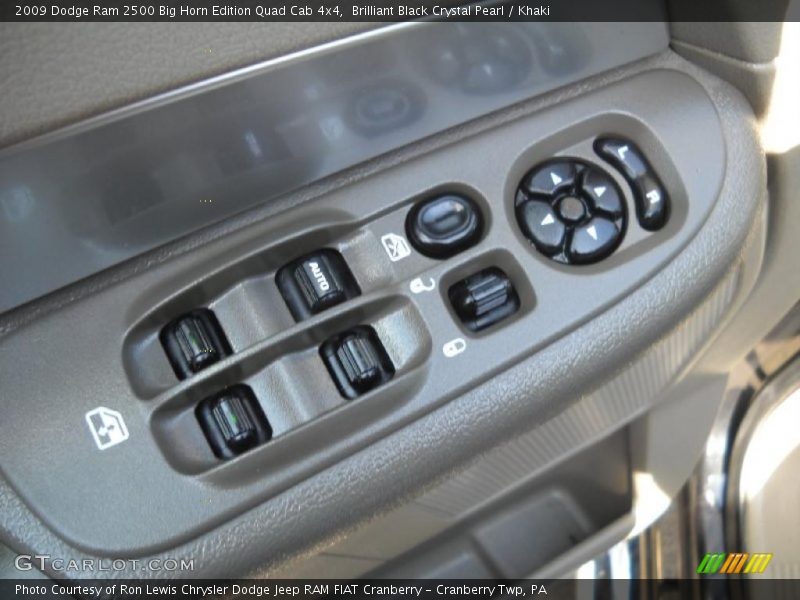 Brilliant Black Crystal Pearl / Khaki 2009 Dodge Ram 2500 Big Horn Edition Quad Cab 4x4