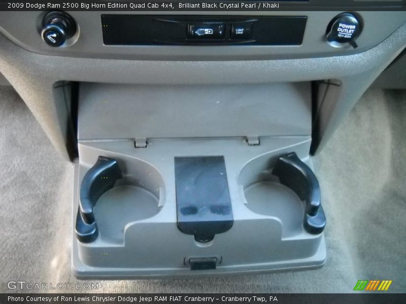 Brilliant Black Crystal Pearl / Khaki 2009 Dodge Ram 2500 Big Horn Edition Quad Cab 4x4