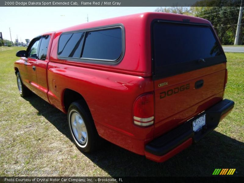 Flame Red / Mist Gray 2000 Dodge Dakota Sport Extended Cab