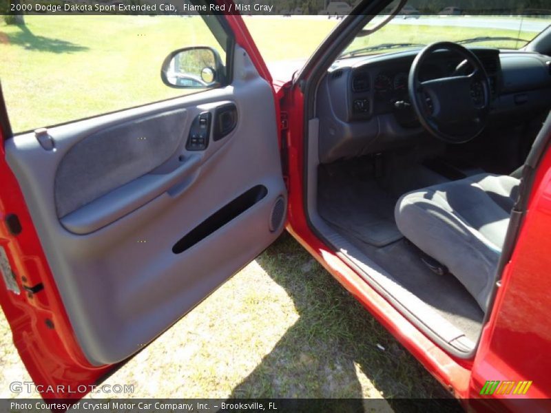 Flame Red / Mist Gray 2000 Dodge Dakota Sport Extended Cab