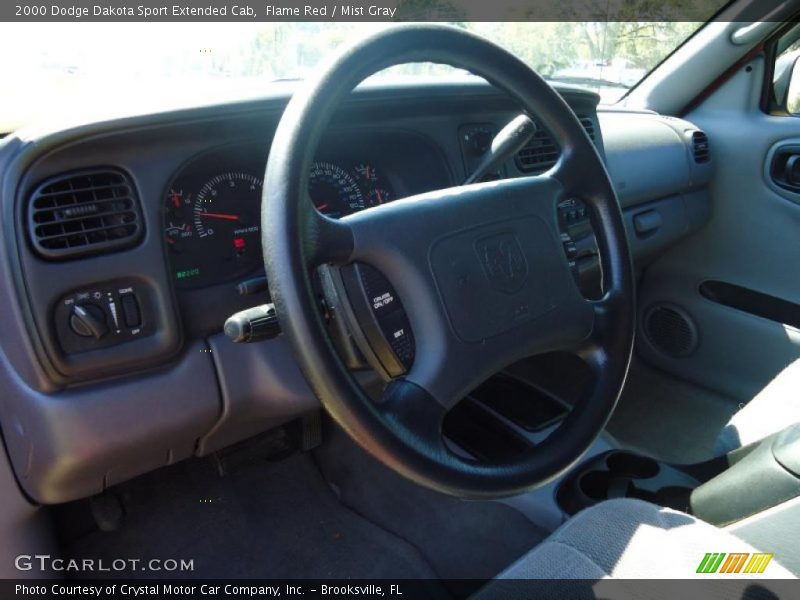 Flame Red / Mist Gray 2000 Dodge Dakota Sport Extended Cab