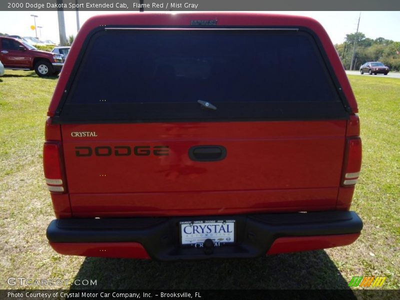 Flame Red / Mist Gray 2000 Dodge Dakota Sport Extended Cab
