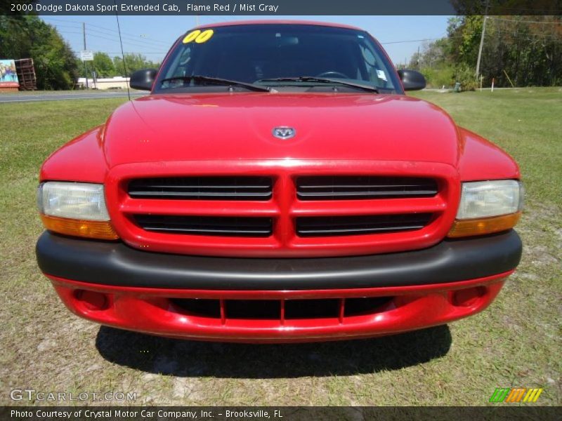 Flame Red / Mist Gray 2000 Dodge Dakota Sport Extended Cab