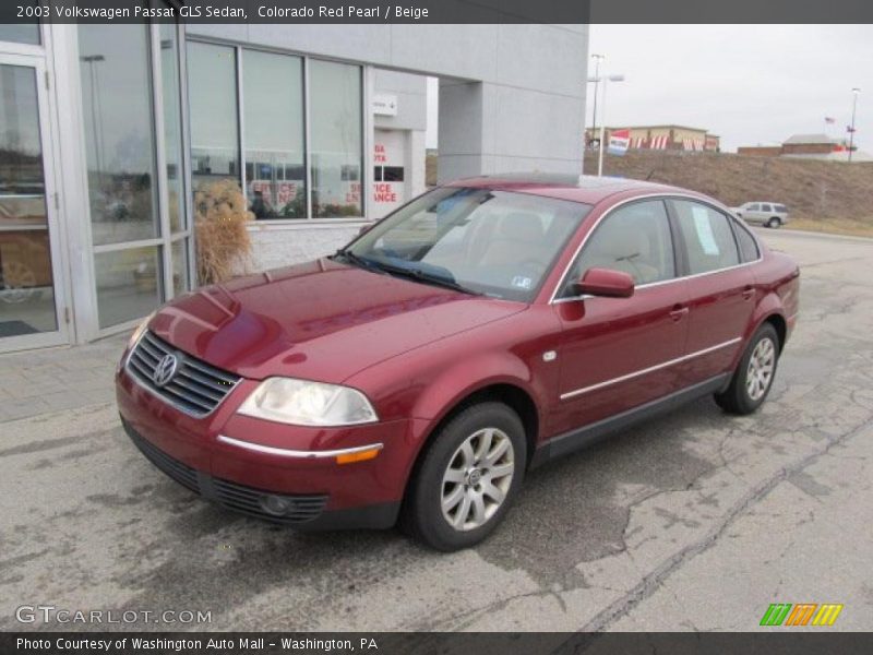 Colorado Red Pearl / Beige 2003 Volkswagen Passat GLS Sedan