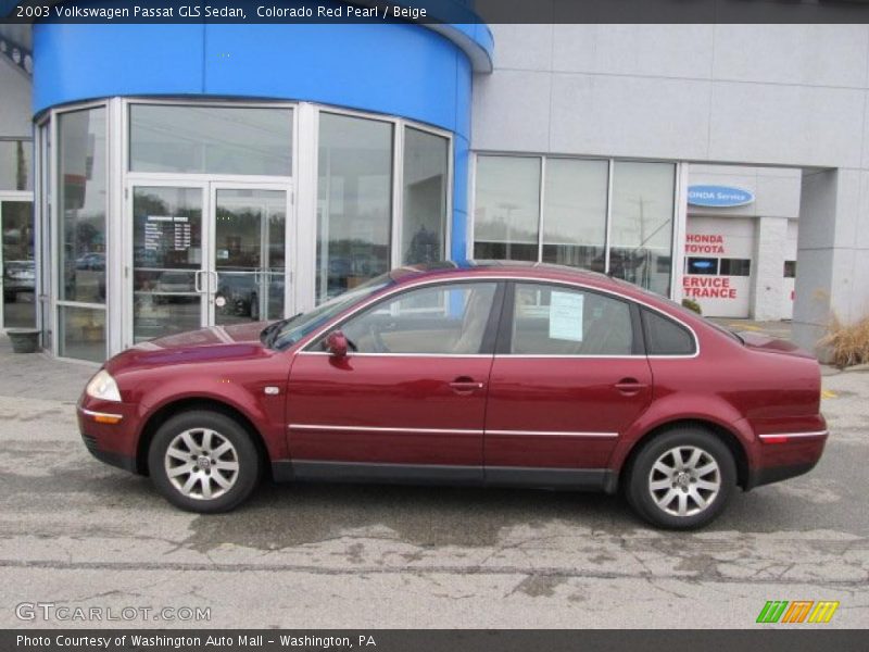 Colorado Red Pearl / Beige 2003 Volkswagen Passat GLS Sedan
