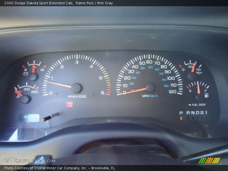 Flame Red / Mist Gray 2000 Dodge Dakota Sport Extended Cab