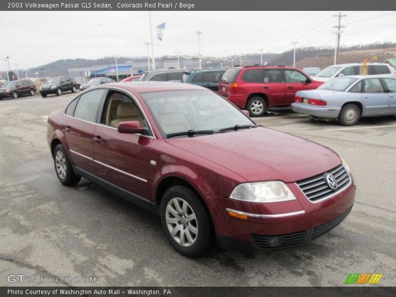 Colorado Red Pearl / Beige 2003 Volkswagen Passat GLS Sedan