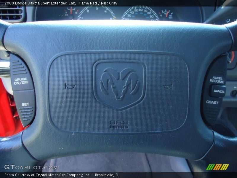 Flame Red / Mist Gray 2000 Dodge Dakota Sport Extended Cab