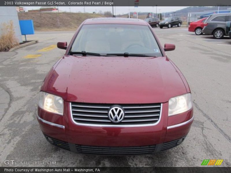 Colorado Red Pearl / Beige 2003 Volkswagen Passat GLS Sedan