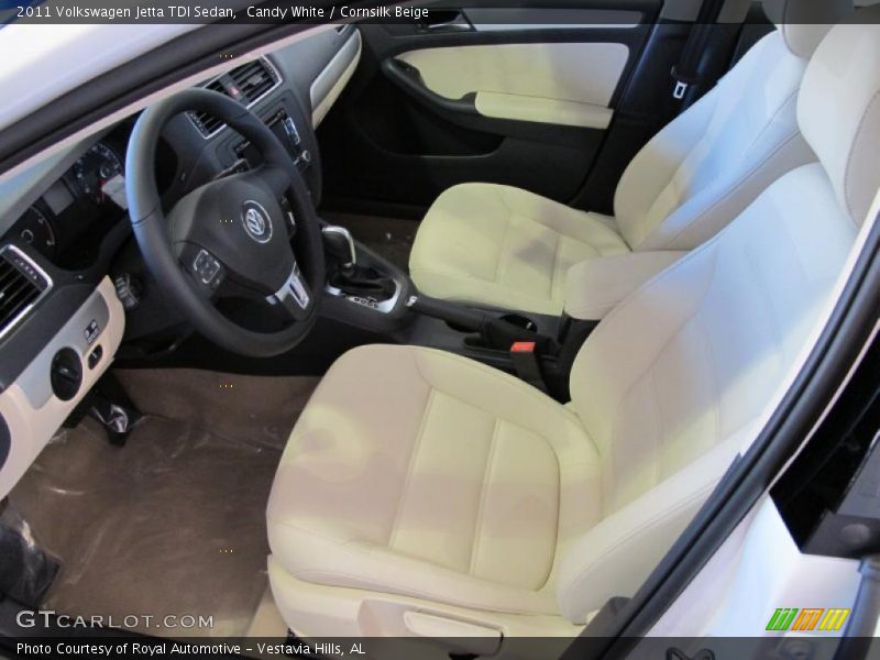 Candy White / Cornsilk Beige 2011 Volkswagen Jetta TDI Sedan