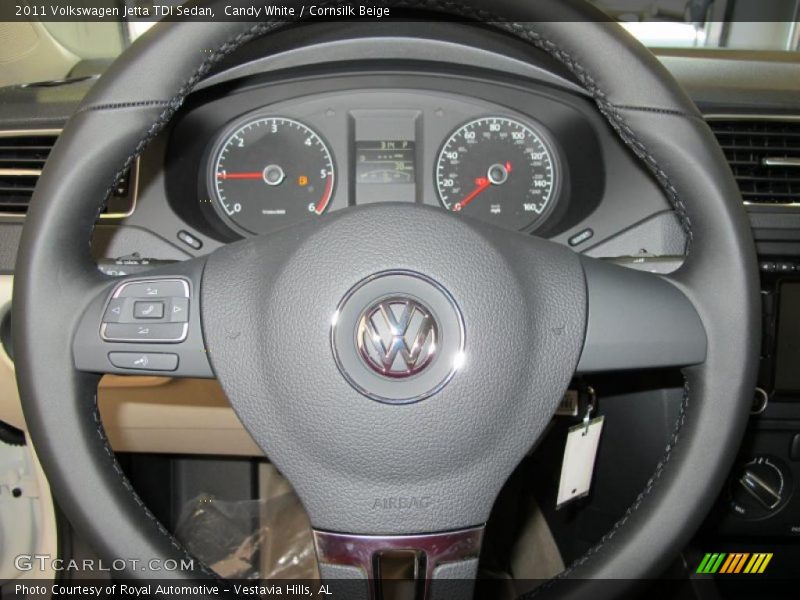 Candy White / Cornsilk Beige 2011 Volkswagen Jetta TDI Sedan