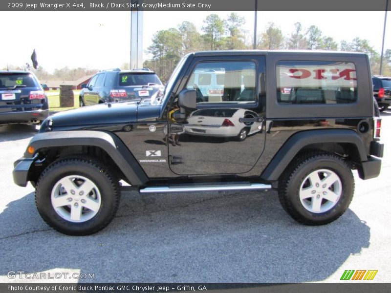 Black / Dark Slate Gray/Medium Slate Gray 2009 Jeep Wrangler X 4x4