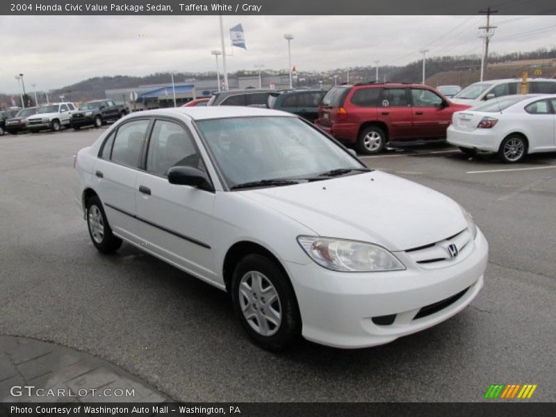 Taffeta White / Gray 2004 Honda Civic Value Package Sedan