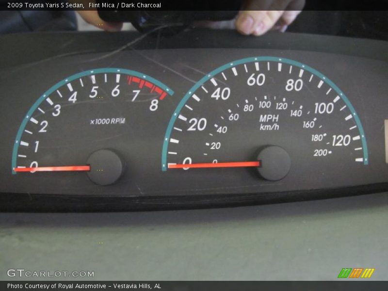 Flint Mica / Dark Charcoal 2009 Toyota Yaris S Sedan