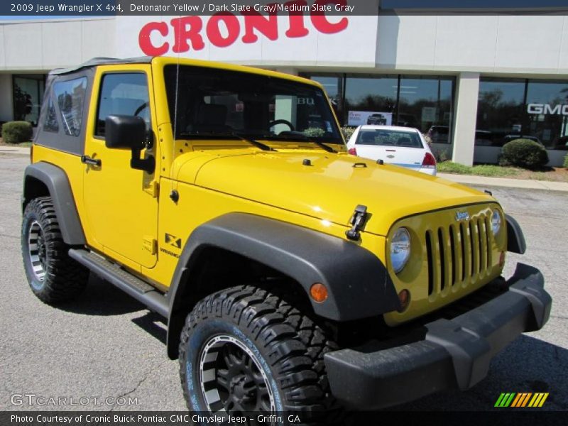 Detonator Yellow / Dark Slate Gray/Medium Slate Gray 2009 Jeep Wrangler X 4x4