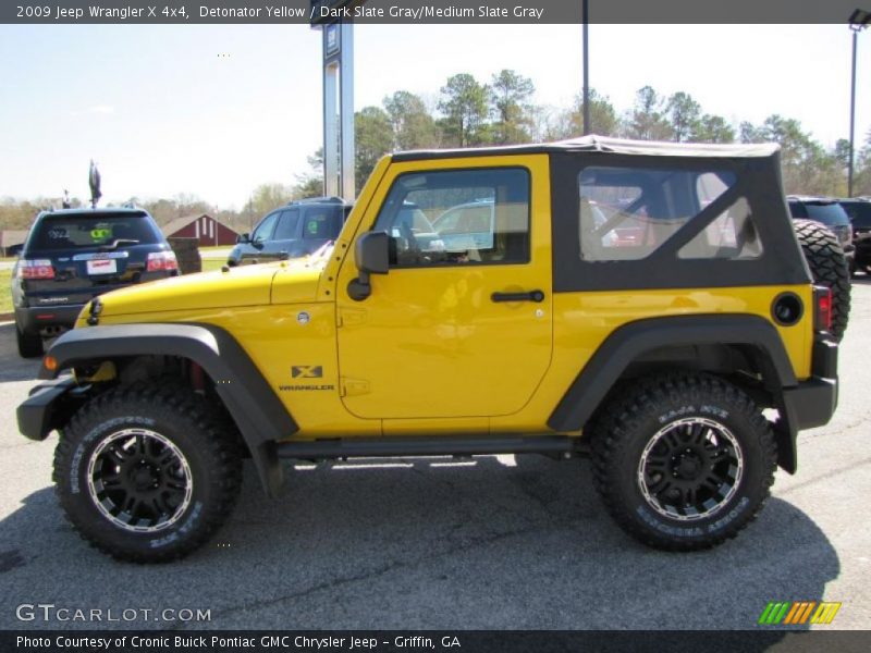 Detonator Yellow / Dark Slate Gray/Medium Slate Gray 2009 Jeep Wrangler X 4x4