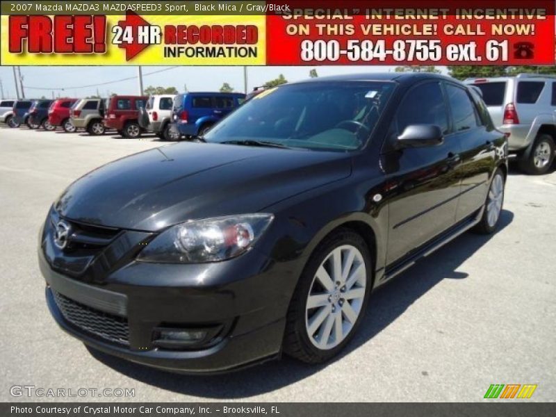Black Mica / Gray/Black 2007 Mazda MAZDA3 MAZDASPEED3 Sport