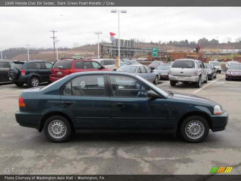 Dark Green Pearl Metallic / Gray 1996 Honda Civic DX Sedan