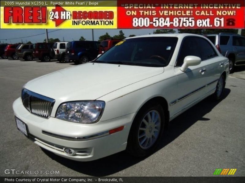 Powder White Pearl / Beige 2005 Hyundai XG350 L