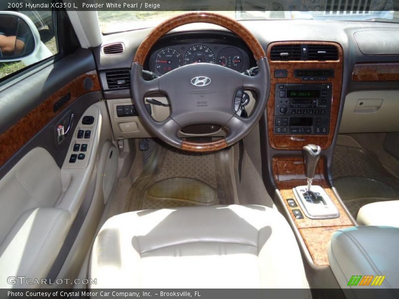 Powder White Pearl / Beige 2005 Hyundai XG350 L