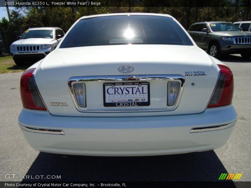 Powder White Pearl / Beige 2005 Hyundai XG350 L