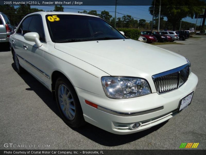 Powder White Pearl / Beige 2005 Hyundai XG350 L