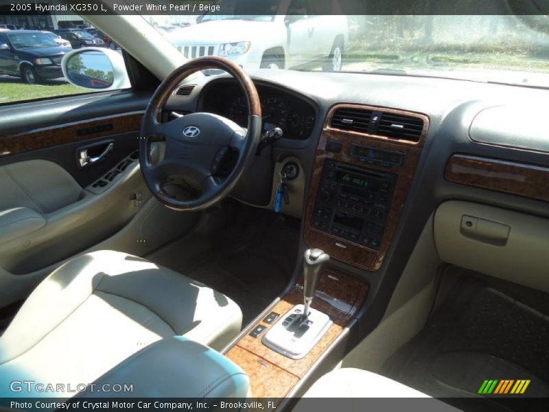Powder White Pearl / Beige 2005 Hyundai XG350 L