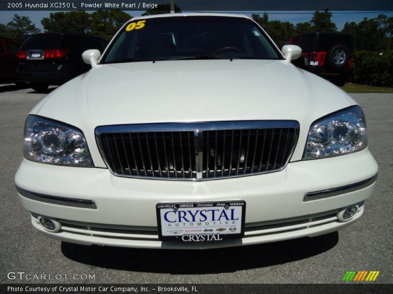 Powder White Pearl / Beige 2005 Hyundai XG350 L