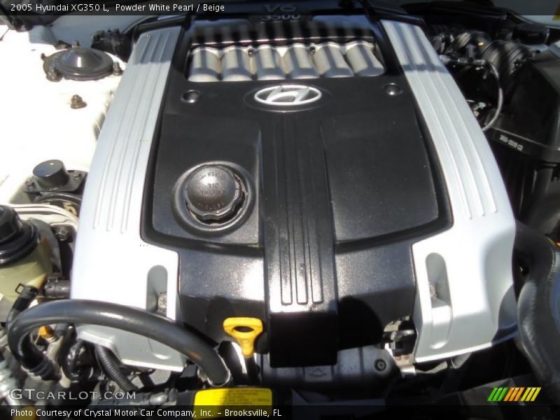 Powder White Pearl / Beige 2005 Hyundai XG350 L