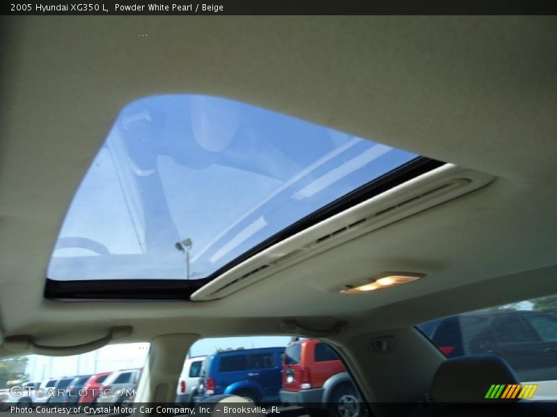Powder White Pearl / Beige 2005 Hyundai XG350 L