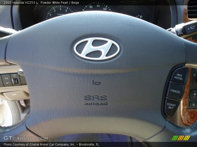Powder White Pearl / Beige 2005 Hyundai XG350 L