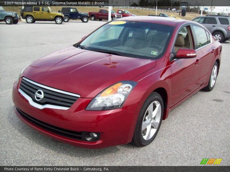 Sonoma Sunset Metallic / Blond 2007 Nissan Altima 3.5 SE