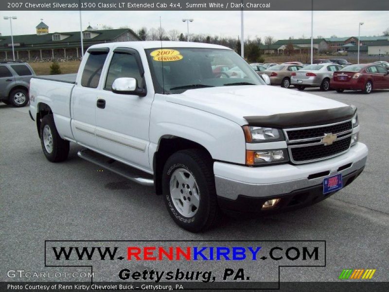 Summit White / Dark Charcoal 2007 Chevrolet Silverado 1500 Classic LT Extended Cab 4x4